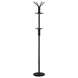 Kovový věšák Viborg chrom, 180 cm, černá