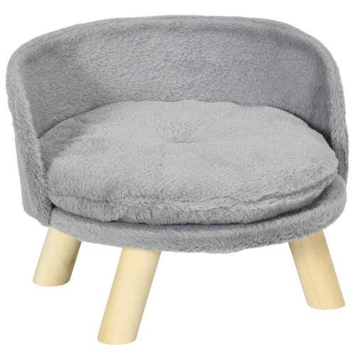 Pohovka pro kočky měkká s pratelným polštářem, světle šedá (kočka do 4 kg a 30 cm)