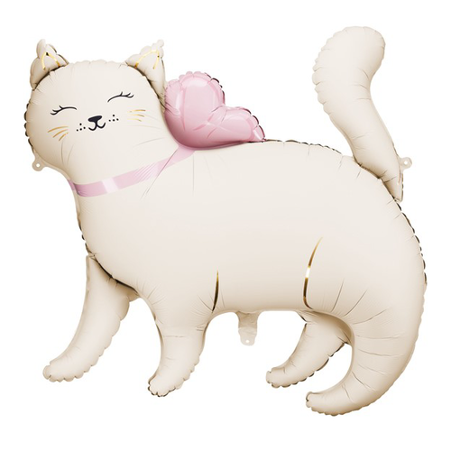 Balónek fóliový Kočka s mašlí  83 x 77 cm