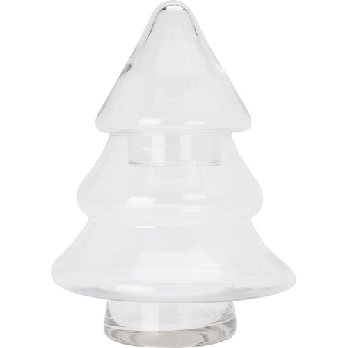 Skleněná vánoční dóza Stromeček 17 × 17 × 25 cm