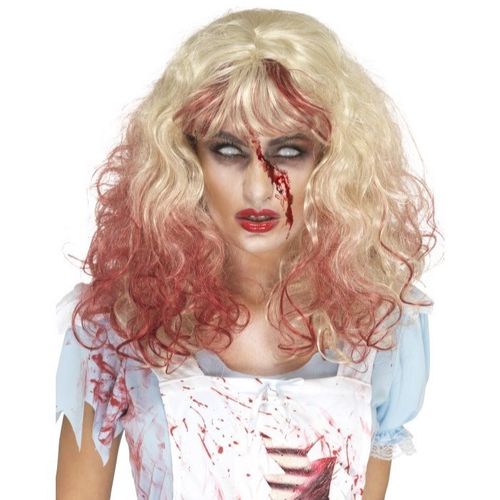 Paruka blond krvavá Zombie Alice