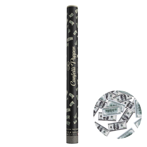 Konfety vystřelovací Dolarové bankovky 60 cm