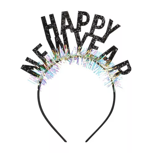 Čelenka Happy New Year černá