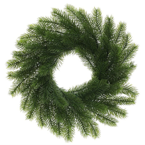 Umělý smrkový věnec, pr. 30 cm, zelená