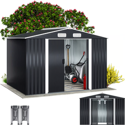 Gardebruk Zahradní domek kovový 260 x 205 (v.180) cm, antracit