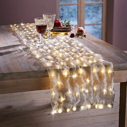 Led dekorační textilie glamour