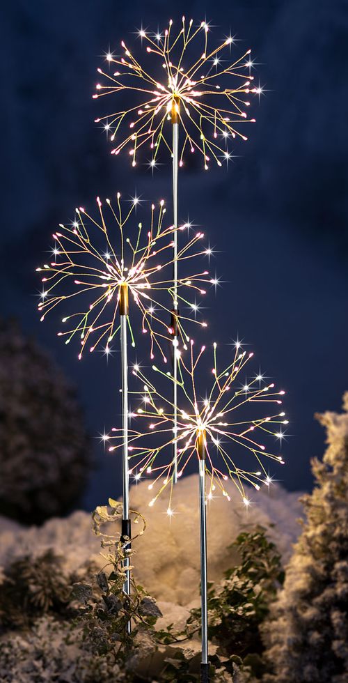Weltbild LED Zahradní zápich Pampeliška, 3 ks