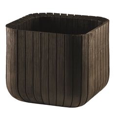 Keter Plastový květináč Cube planter M hnědá, 30 x 30 x 30 cm