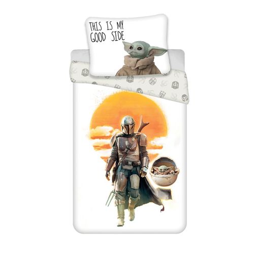 Jerry Fabrics Bavlněné povlečení Star Wars Mandalorian 02, 140 x 200 cm, 70 x 90 cm