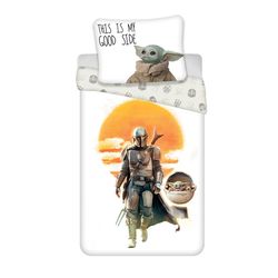 Jerry Fabrics Bavlněné povlečení Star Wars Mandalorian 02, 140 x 200 cm, 70 x 90 cm