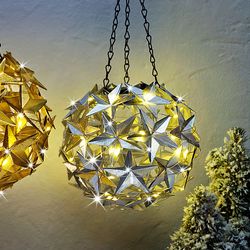 Led závěsná dekorace star, stříbrná