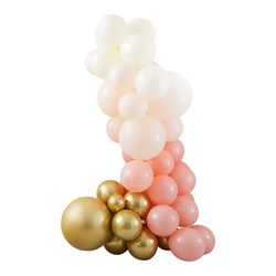 Sada balónků na balónkový oblouk broskvová/zlatá 75 ks