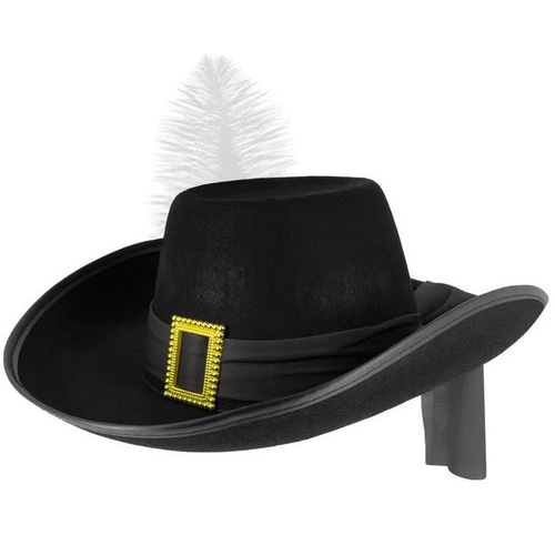Klobouk mušketýrský černý
