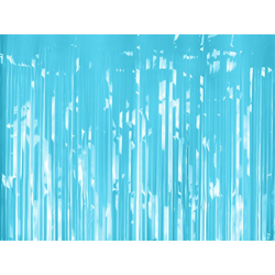 Dekorace závěs fóliový světlý nebesky modrý 100x200cm