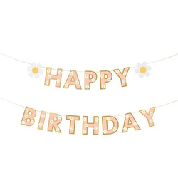 Banner Happy birthday sedmikrásky 200x14,5 cm