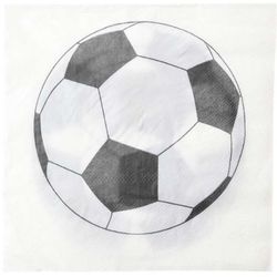 Fotbalová party - Ubrousky papírové Fotbalový míč 16.5 x 16.5 cm 20 ks