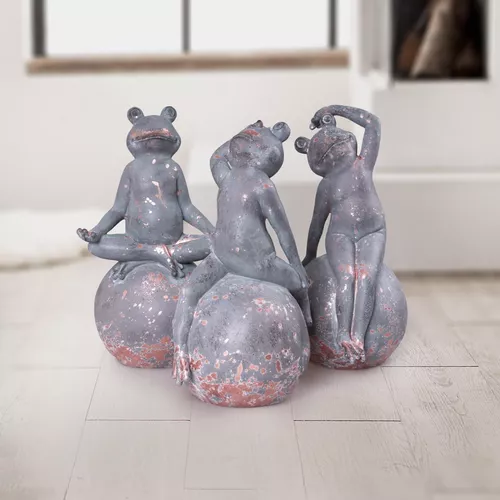 Dekorace Žabí trio, sada 3 ks