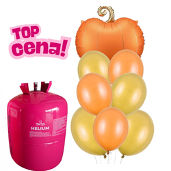 Helium na 30 balónků  s balonkovým buketem Dýně