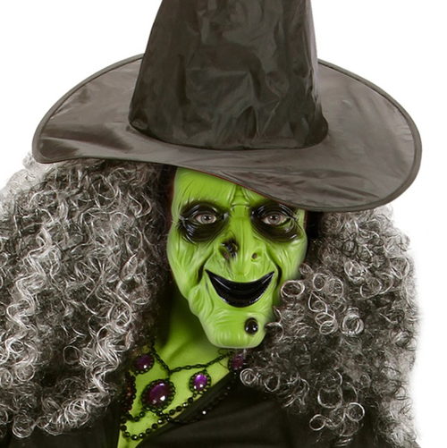 MASKA latexová zelená čarodějnice