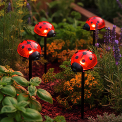 LED Zahradní zápich Beruška, 4 kusy