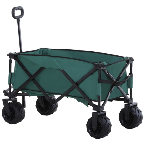 Skladací ruční vozík 360°, zelený, 108 x 55 x 59-89 cm 845-311GN
