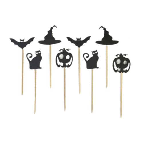 HALLOWEEN dekorace na cupcakes a dorty   8ks