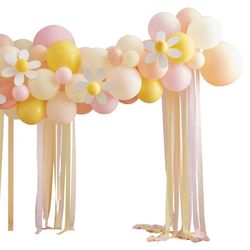 Sada balónků na balónkový oblouk pastel Kopretiny