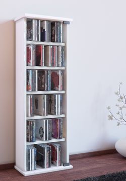 Cd a dvd skříňka vetro, bílá